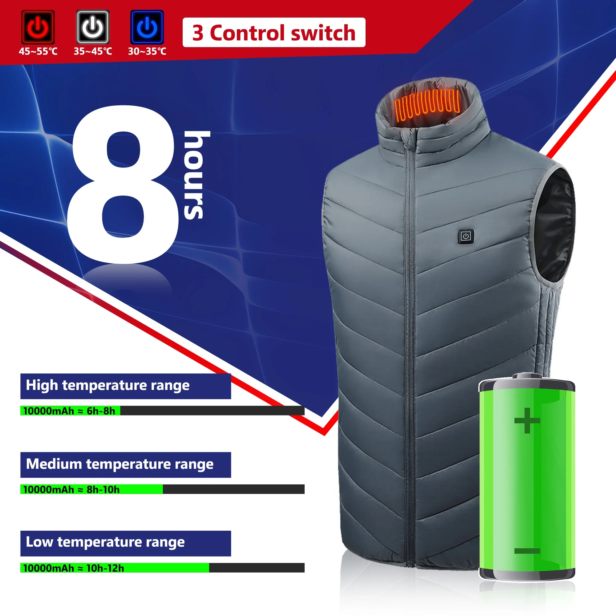21 Heated Vest Electric Heated Jackets Men Women Sportswear Heated Coat Coat Motorcycle USB Heating Jacket For Camping outdoor