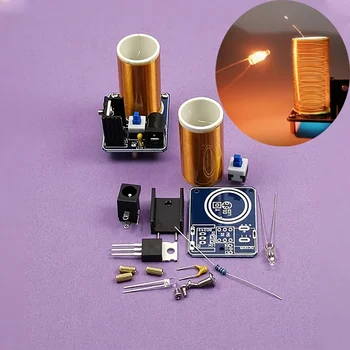 Mini kit bobina Tesla BD243 Kit progetto elettronico fai-da-te Parti per pratica di saldatura a mano Puntelli magici Hobby elettronico fai-da-te