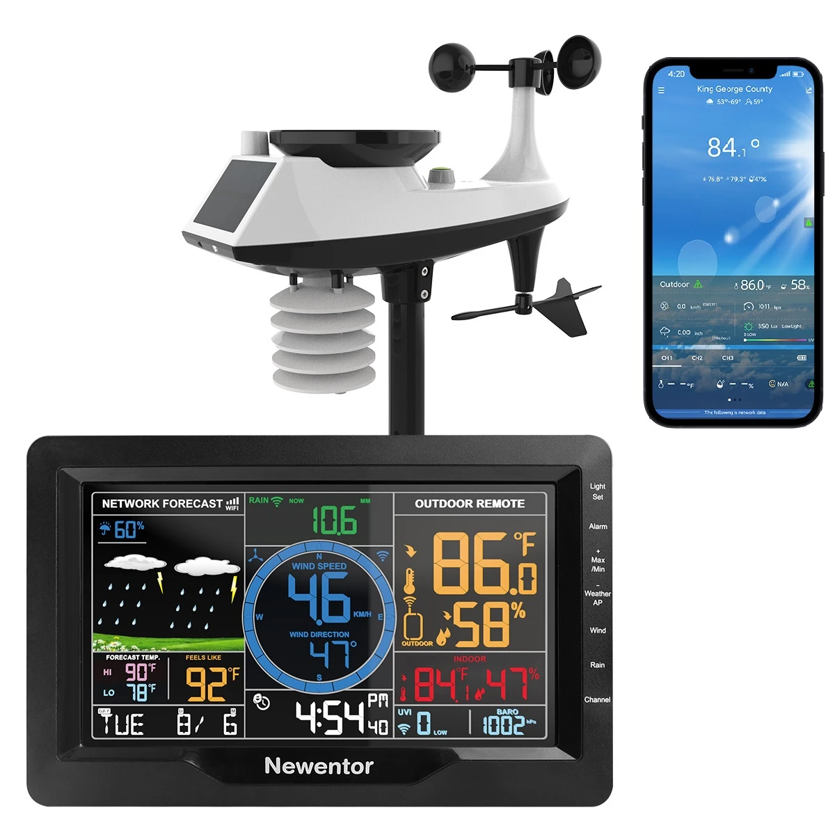 Weather Station Wireless Indoor Outdoor Wifi Outdoor Professional Weather Station