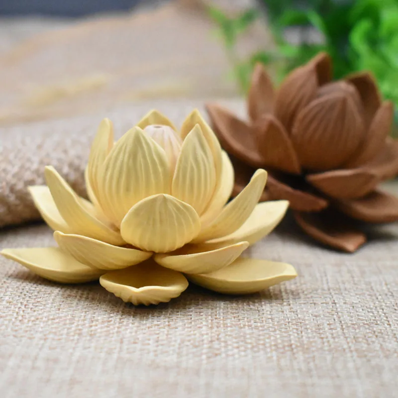 

Boutique Huangyangmu Big Lotus Hand Carved Six Way Wood Peach Wood Splice High grade Car Hanging Accessories Car Interior