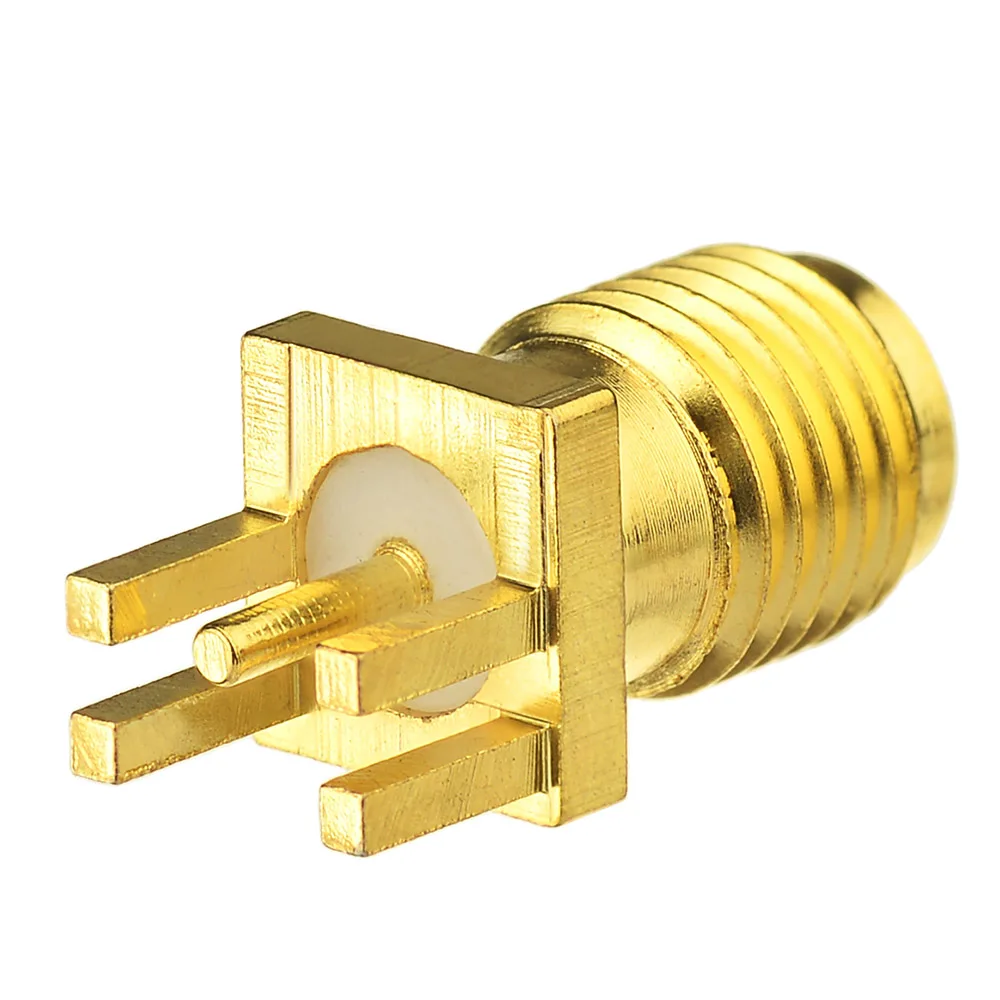 Superbat 10pcs SMA Female PCB Mount .040'' (1mm) End Launch Connector RF Coaxial Connectors for Electronic Components