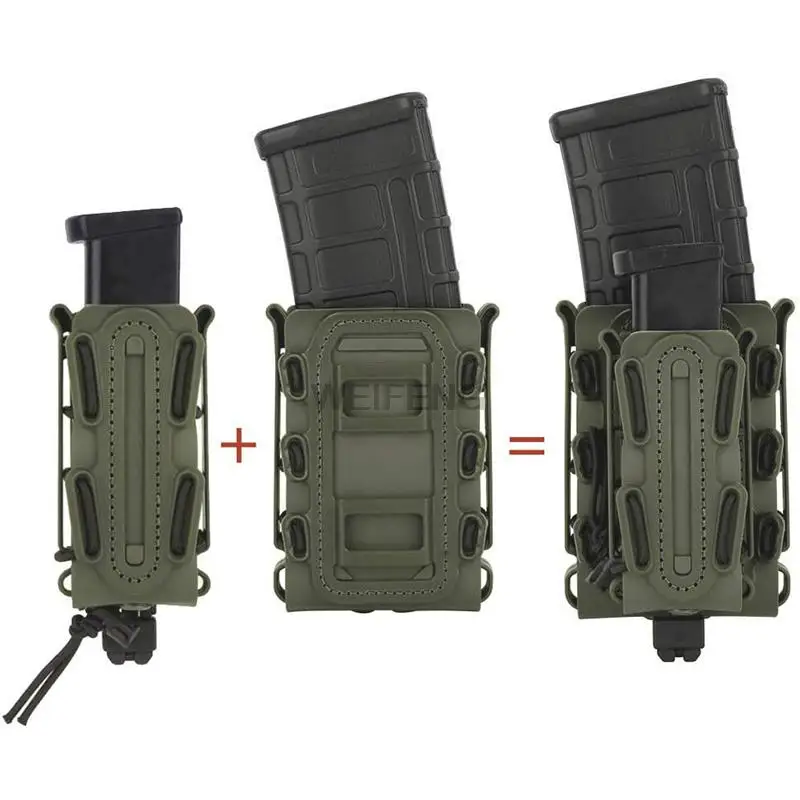 Taktická molle časopis pouch AR 15 M4 AK 47 7.62 5.56 9mm štíři postit se kreative pouzdře pouzdro držák pistole hon airsoftové příslušenství