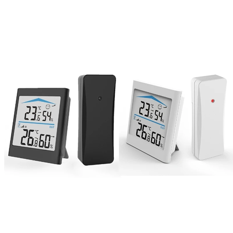 

1 PCS Digital LCD Weather Station Indoor Outdoor Trend Hygrometer Wireless Remote Sensor Motion Thermometer (Black)