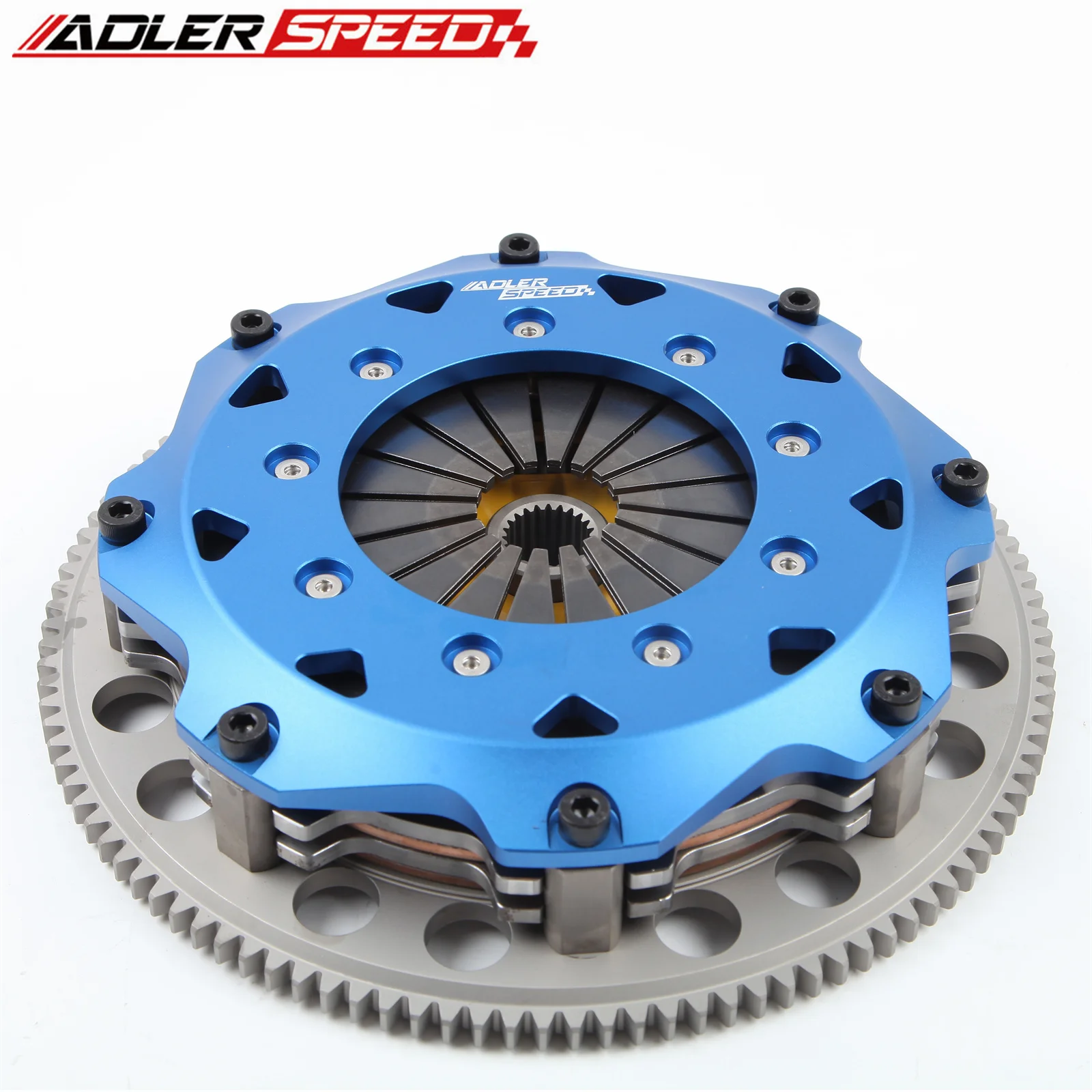 ADLERSPEED 8.5인치(215mm) 스프링형 트윈 디스크 클러치 키트 랜서 에보 4 5 6 7 8 9 호환