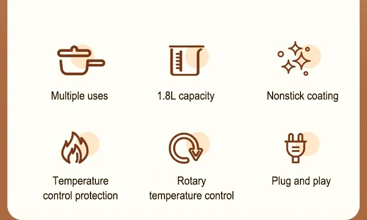 Description Picture 3 of itemElectric Rice Cooker Multifunctional Stew Pan Non-stick Cookware for Kitchen Offer Multicooker Hot Pot Home Appliance 110V/220V