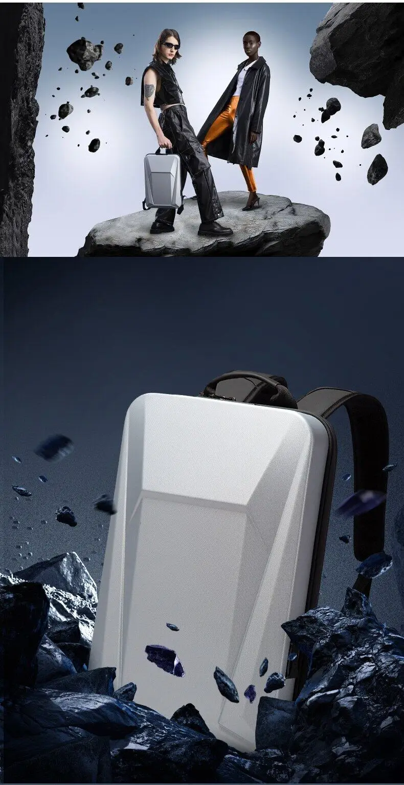 Bange BG-7682 Hard Case Backpack With TSA Combination Lock And USB Type-C Port description image 2