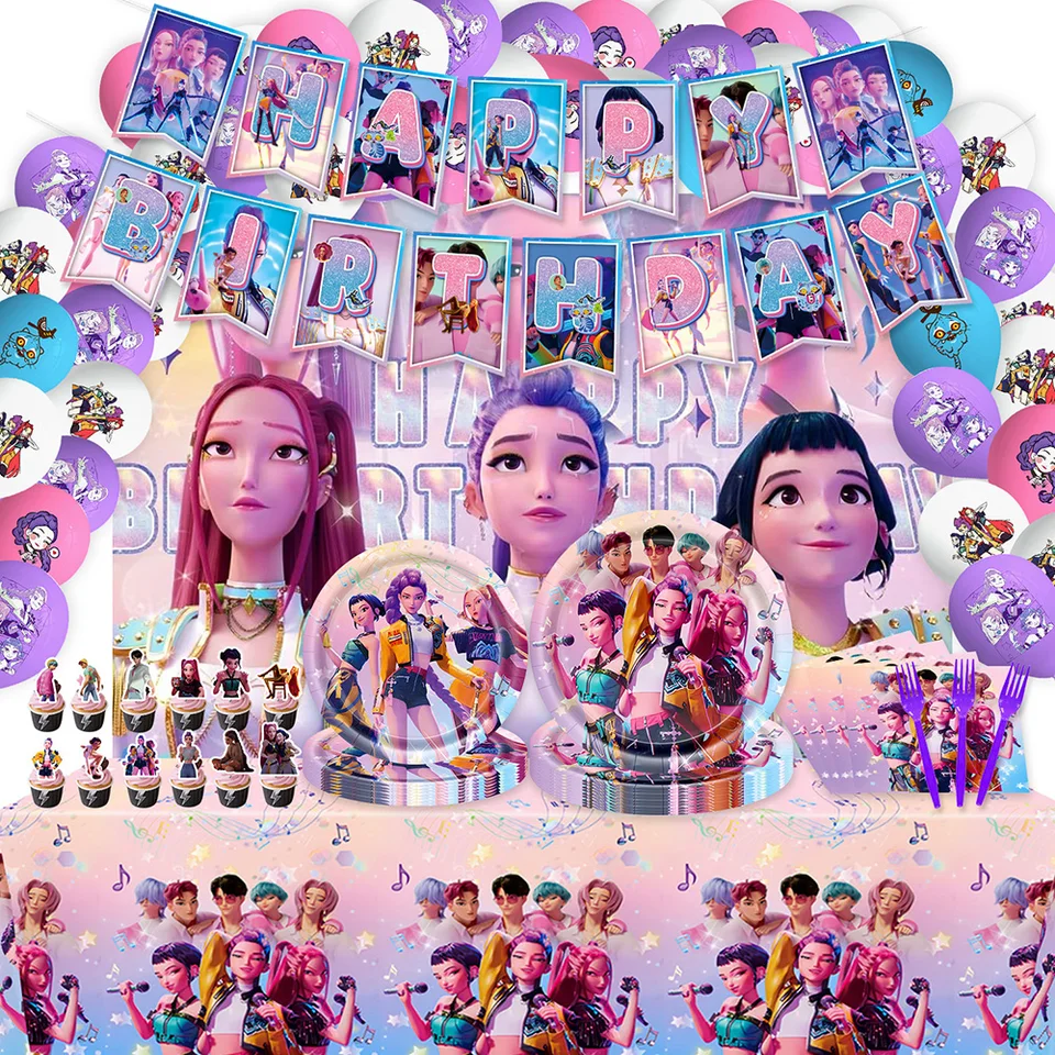 Décorations De Fête D'anniversaire Vaisselle Jetab... - Grandado