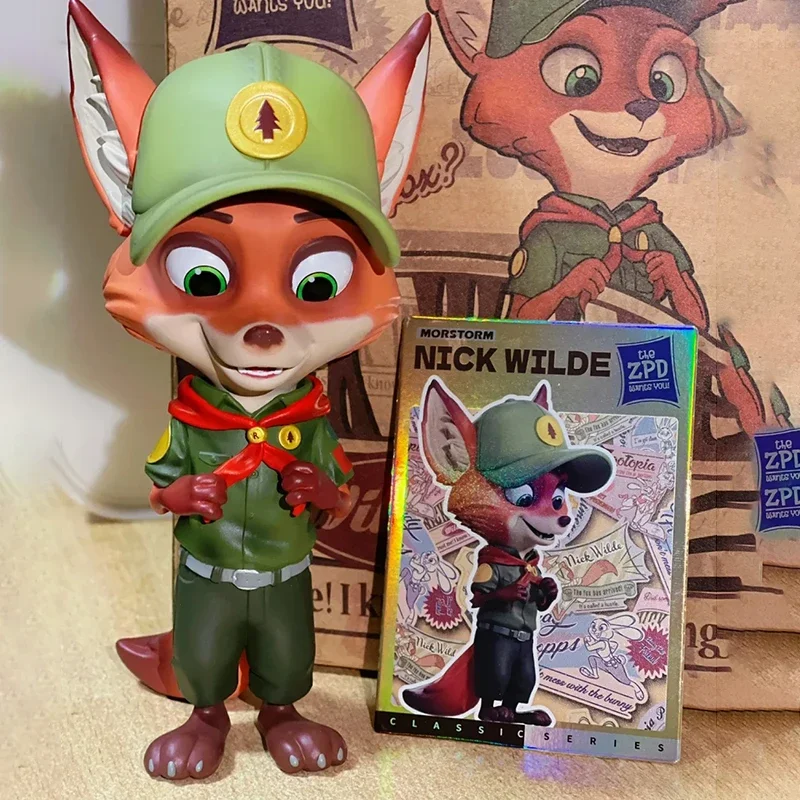 

Disney'S Official Zootopia Red Scarf Nick Trendy Toys Collection Action Figures Model Dolls Kids Surprise Gift Cartoon Decor