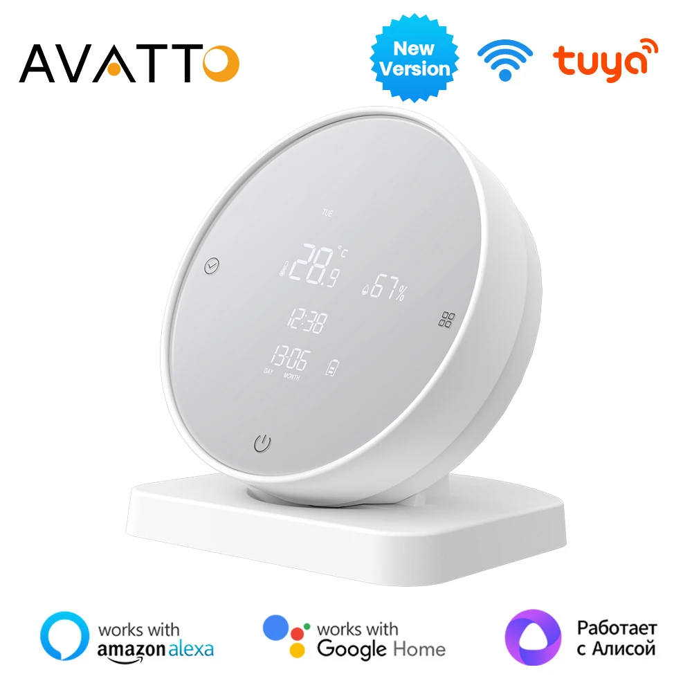 AVATTO WiFiTuya умный датчик температуры и влажности