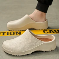 Men Sandals Garden Clogs Waterproof Anti-Slip Oil-Resistant Chef Shoes Comfortable Slippers Women Workers Outdoor Fishing Shoes - Image 6