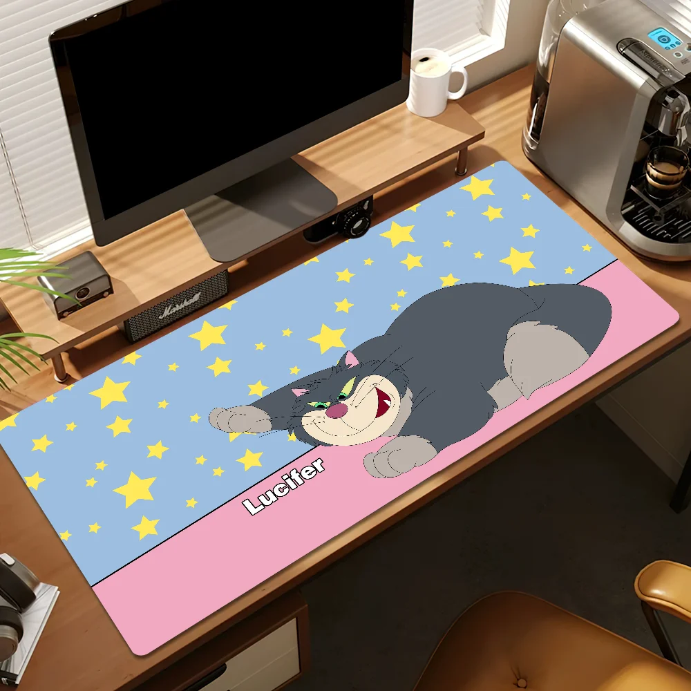 MINISO Disney Cartoon Lucifer Mouse Pad Protector Office Gaming Accessories Laptop Gamer Cabinet Non Slip 3