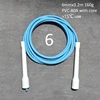 Long CC handle 15cm robust anti break easy hold beginner soft pvc jump rope skip freestyle elevate excersise fitness 1
