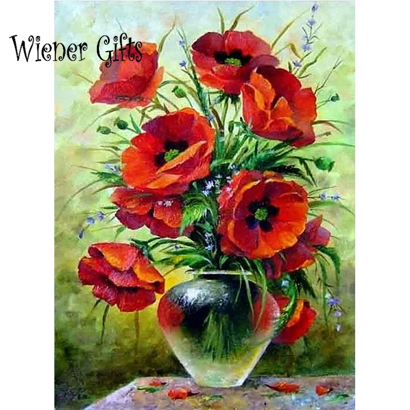 Floral 5D DIY Diamond Painting Kits Animal Landscape Cross Embroidery Full Round Mosaic Home Decor Gift