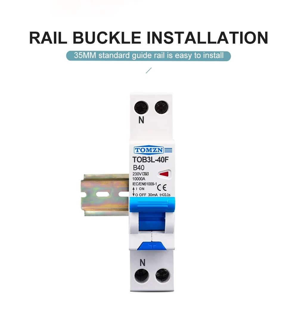 A type B curve RCBO 1P+N 10KA Residual current differential automatic Circuit br
