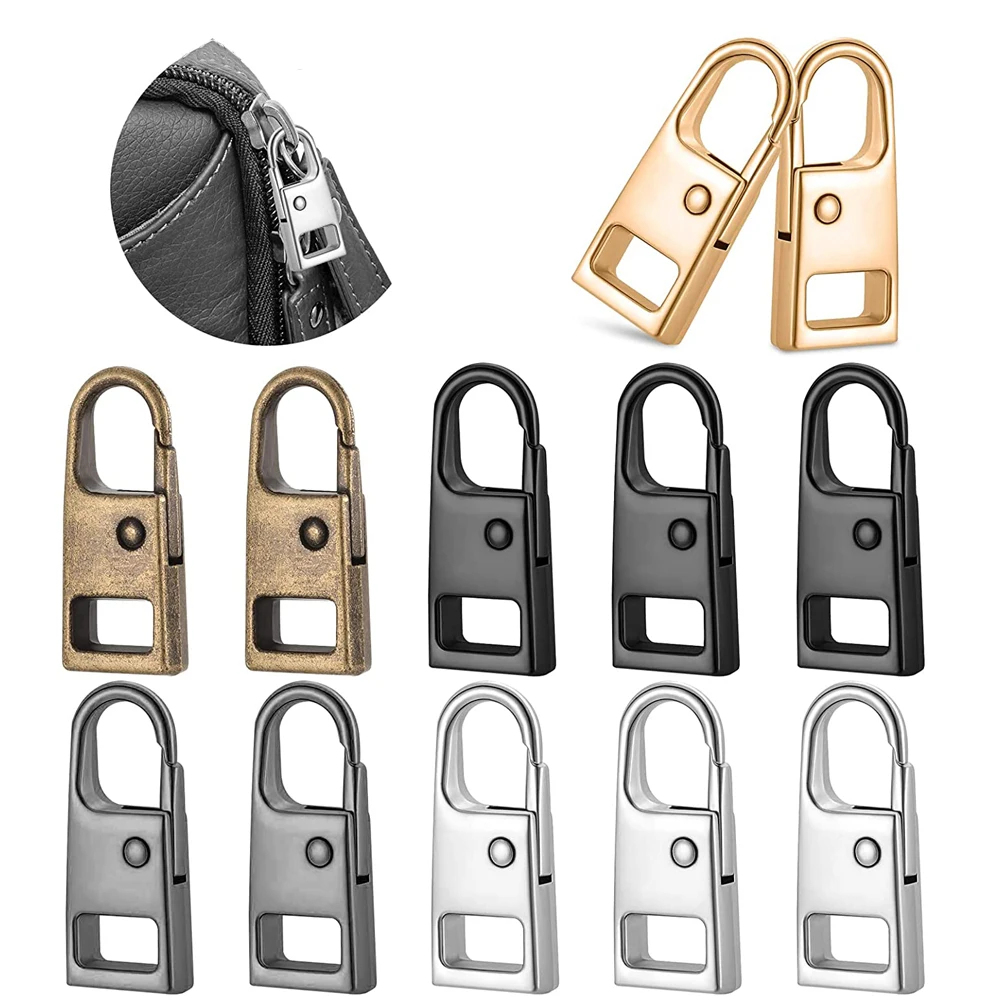 300Pcs Zipper Pull Replacement Kit Detachable Universal Metal Zipper Pull Tab Repair Kit for Backpacks Boot Jackets Clothing
