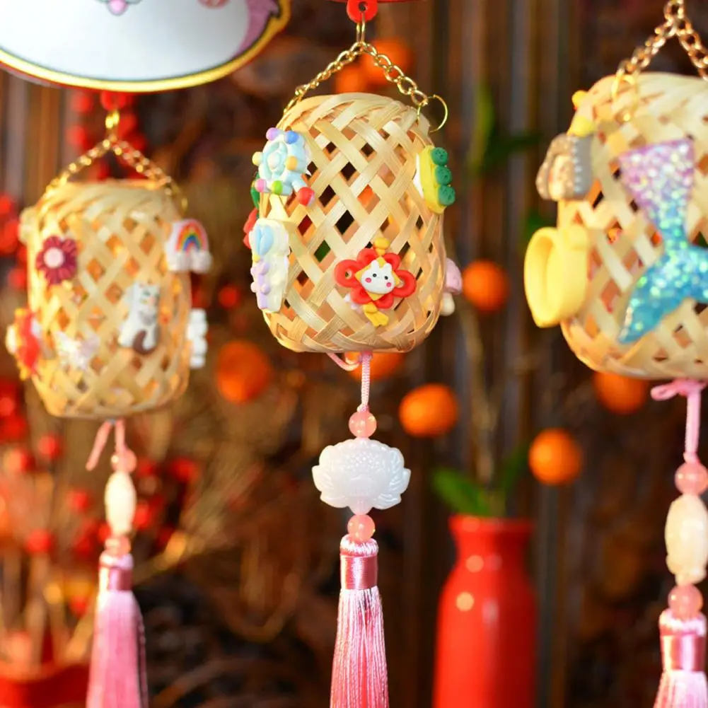 

Encrypted Tassels Handmade Chinese Style Rabbit Lantern Traditional Festival Decoration for Mid-autumn Chinese New Year Portable