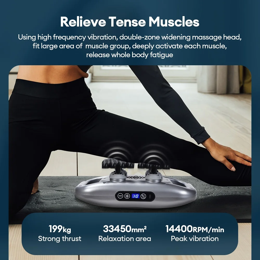 66 Heads Fascia Gun High-Frequency Vibration Body Massage Gun Back Waist Massager Neck Shoulder Massage Muscle Masajeador