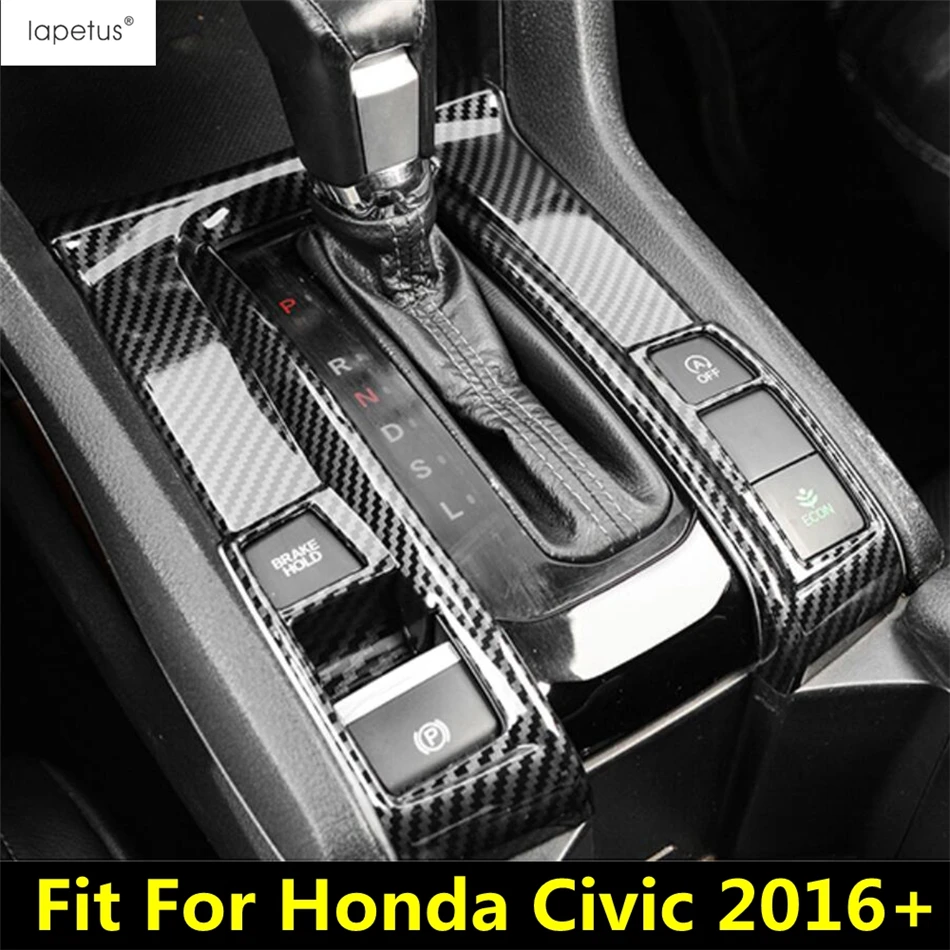

Central Control Gear Shift Box Frame Decoration Cover Trim For Honda Civic 2016 - 2021 Car ABS Carbon Fiber Interior Accessories