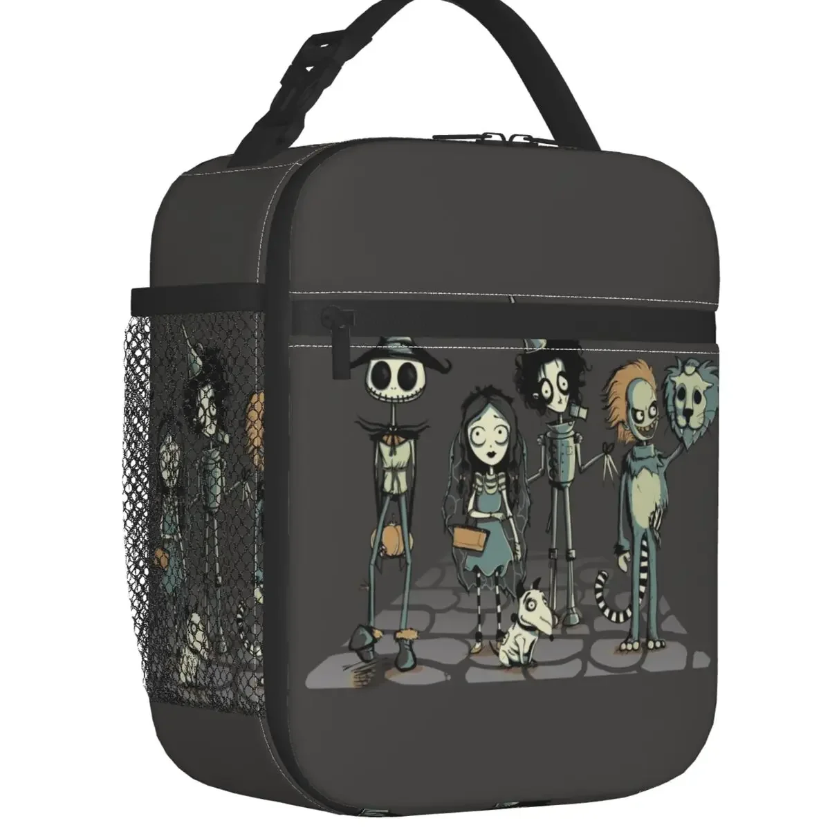 

Tim Burton Horror Movie Insulated Lunch Bags for Women Gothic Halloween Film Portable Cooler Thermal Food Lunch Box School