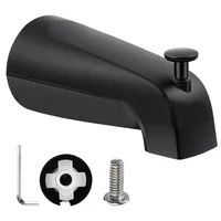 Sliding Bath Spout Bathtub Faucet With Diverter Solid Construction Brushed Nickel Finish Easy Operation Complete Accessories 2