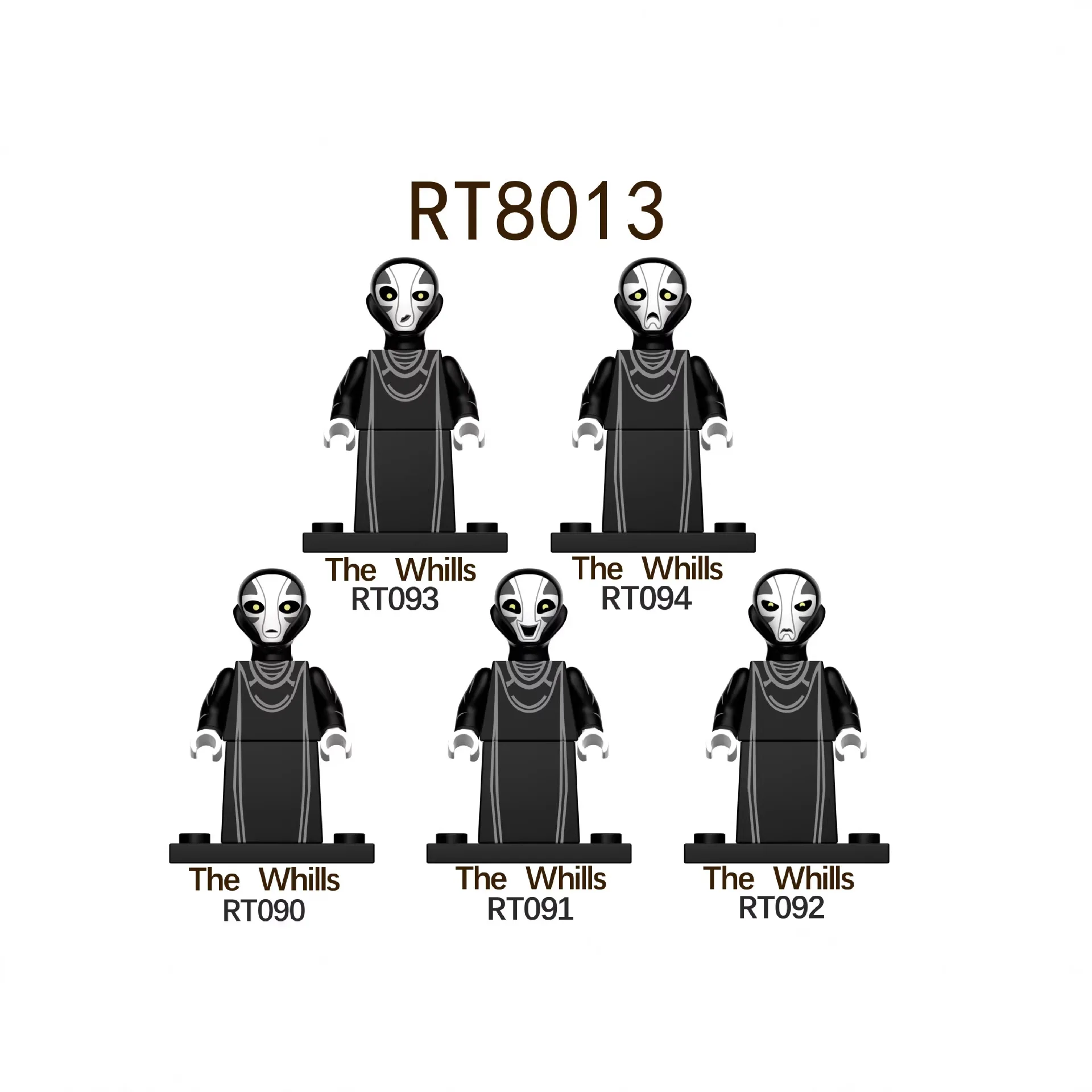 RT8013 빌딩 블록 피규어 RT090-094 어린이 조립 피규어 컬렉션 (영화 및 TV 애호가용)