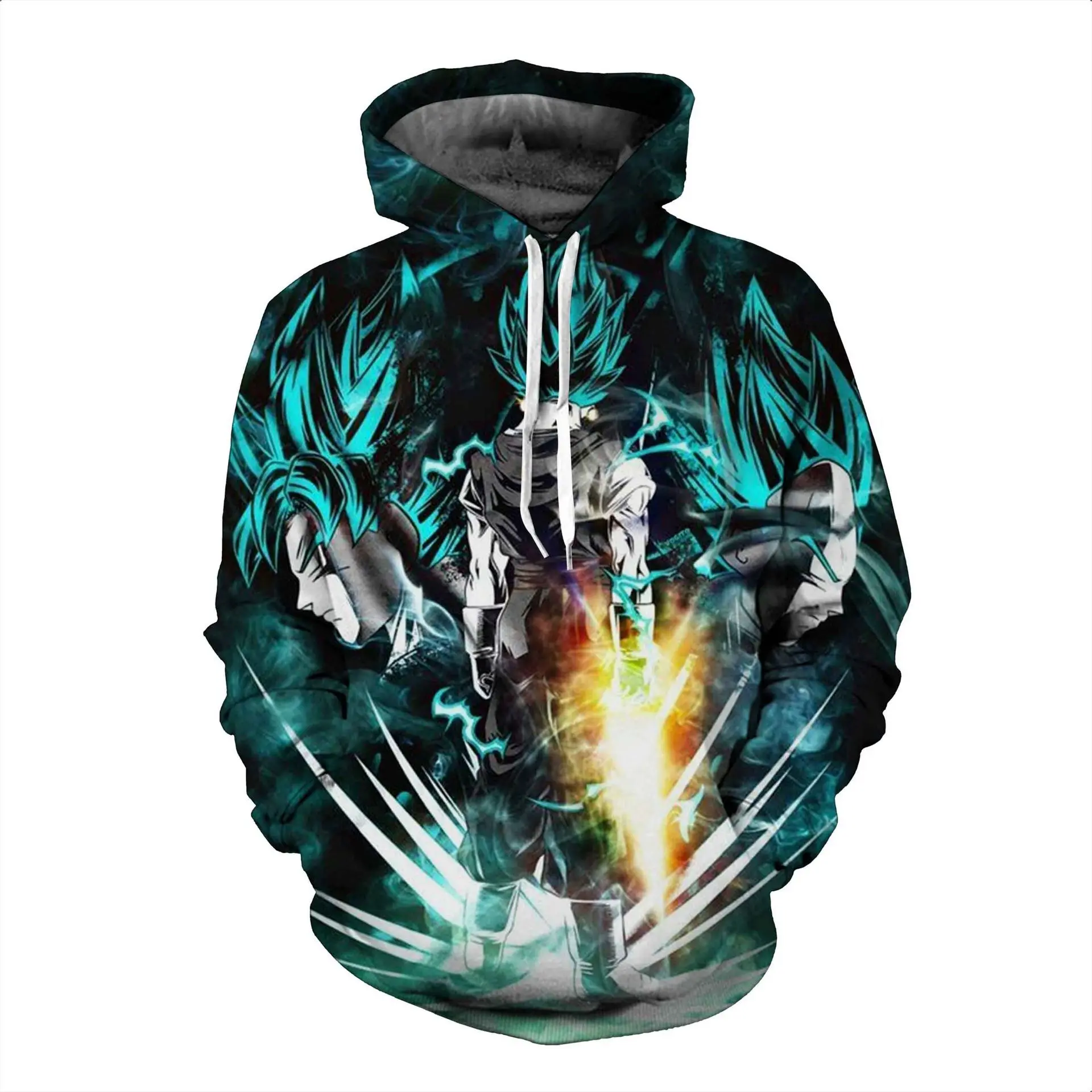 Vegeta Son Goku 3D Print Hoodie, Moletons infantis, Moda para meninos e meninas, Pulôver casual Cartoon, Hoodies extragrandes, Anime, 2022