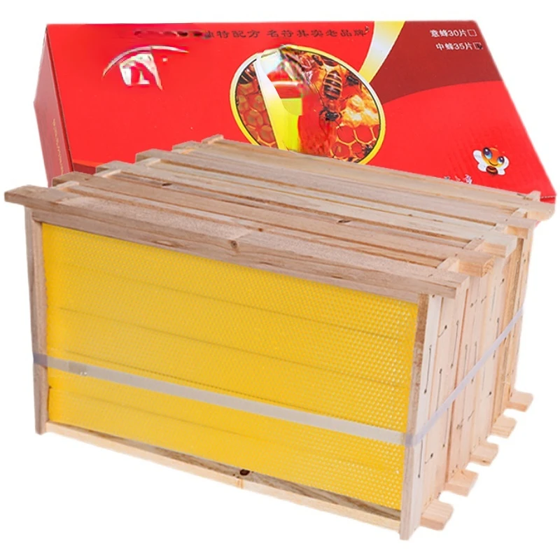 

Finished Product Honeycomb Frame Bee Hive Frame with Honeycomb Fir Hive Dedicated Full-Cover Beekeeping Tools