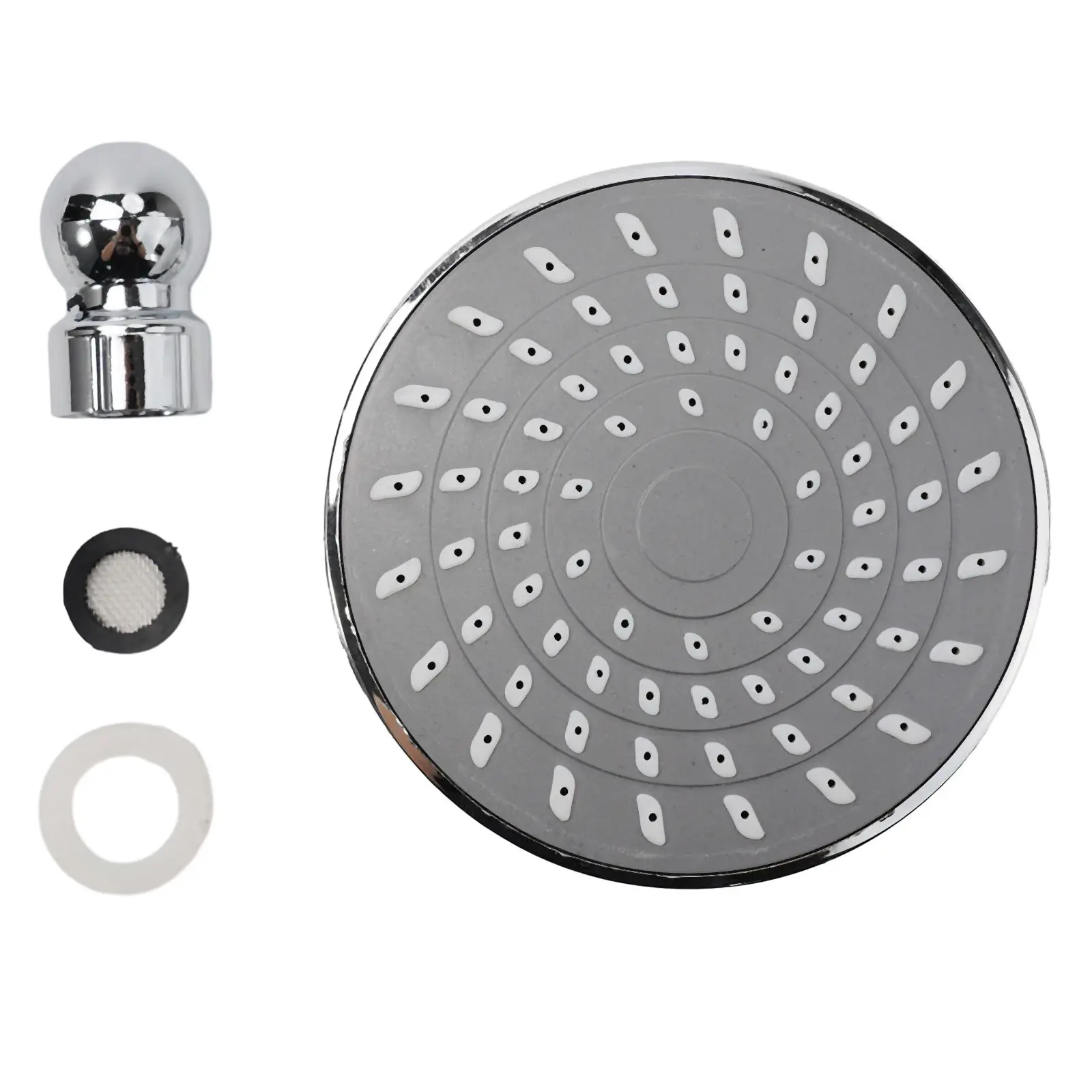 Durable Shower Head Fixtures Flexibility High Pressure Removable Round Adjustable Flow Control Water Flow Limiter