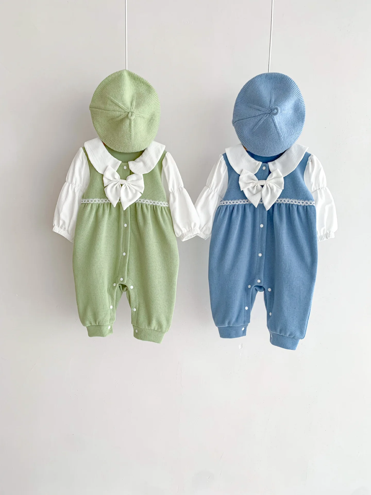 

Sweet Little Girl Bow Lace Princess Jumpsuit One Piece Romper