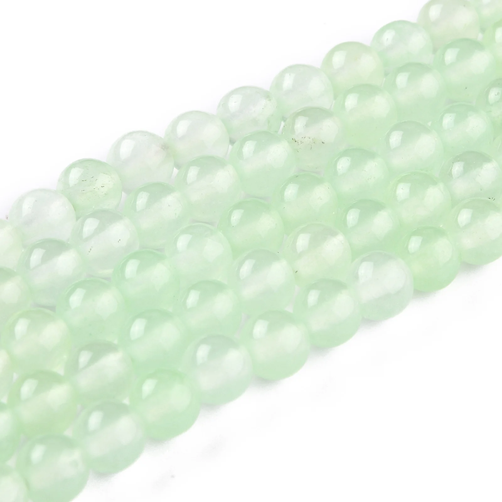 

6mm Natural White Jades Stone Beads Round Loose Spacer Beads For Jewelry Making DIY Bracelet Accessories