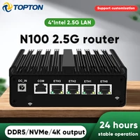 Intel N100 N150 Firewall Router Home Server N5105 N5100 4xIntel i226 2.5G LAN NVMe Industrial Fanless Mini PC OPNsense pfSense 2