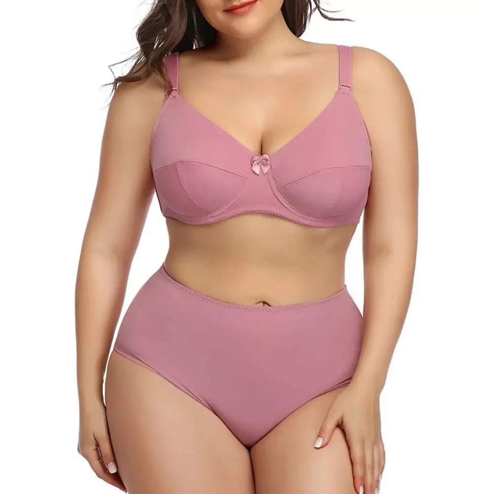 

Women Nylon Underwear Set Comfortable Supportive Women's Plus Size Bra Panty Set for Daily Wear Breathable Sexy for Women