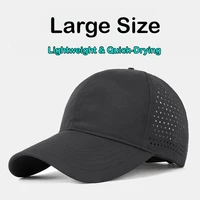 Large Size Quick Drying Baseball Caps for Men's Big Head Outdoors Sport Cap Summer Light Mesh Breathable Oversized Trucker Cap 1