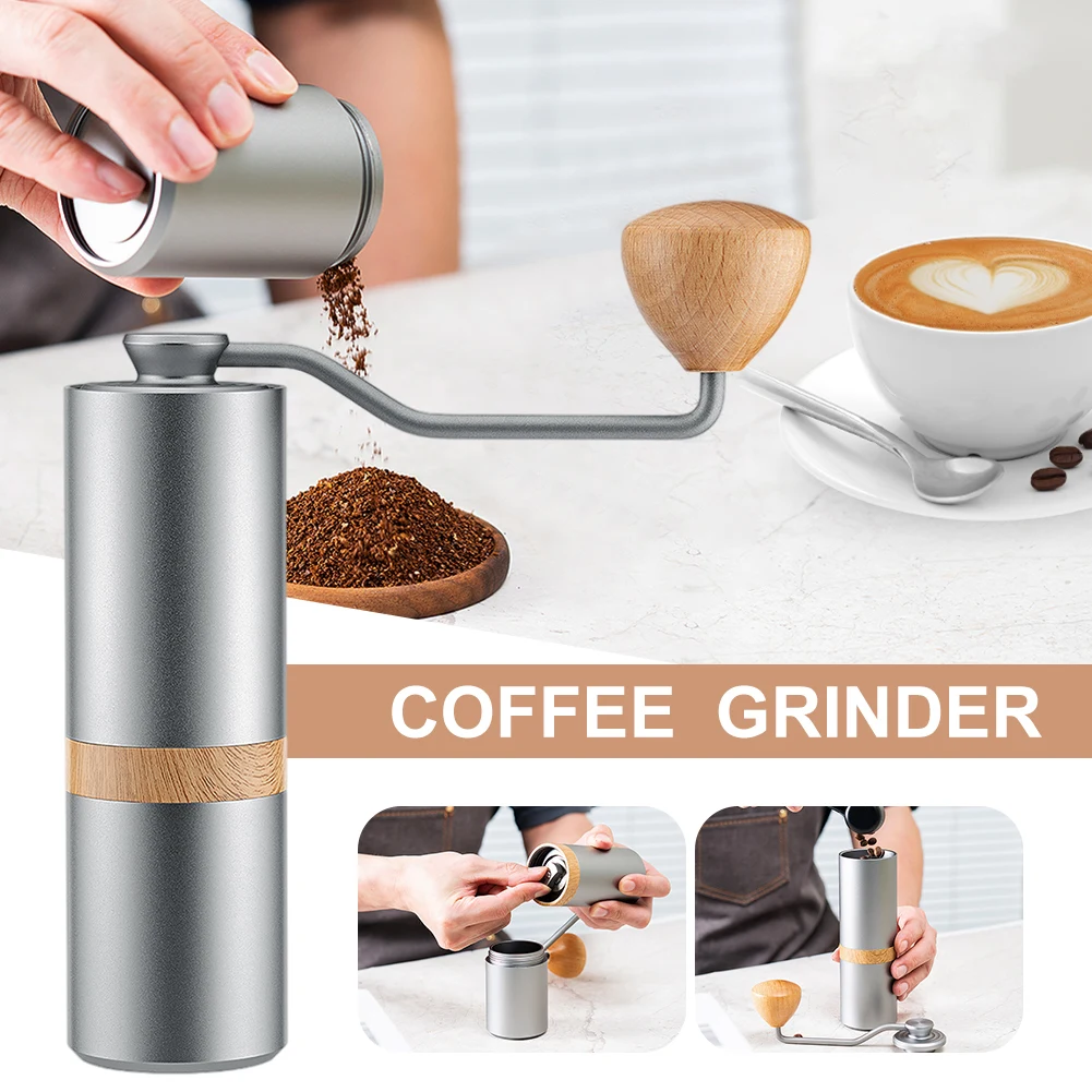 

Portable Manual Coffee Grinder Hand Core Grains Miller 12 Gears Adjustment Coffee Beans Grinding Machine Espresso Kitchen Tools