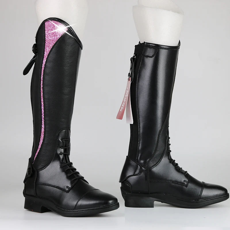 Children's Equestrian Long Boots 라이딩 부츠 라이딩 부츠 Children's Equestrian Boots Thread Anti-de-glue Professional Riding