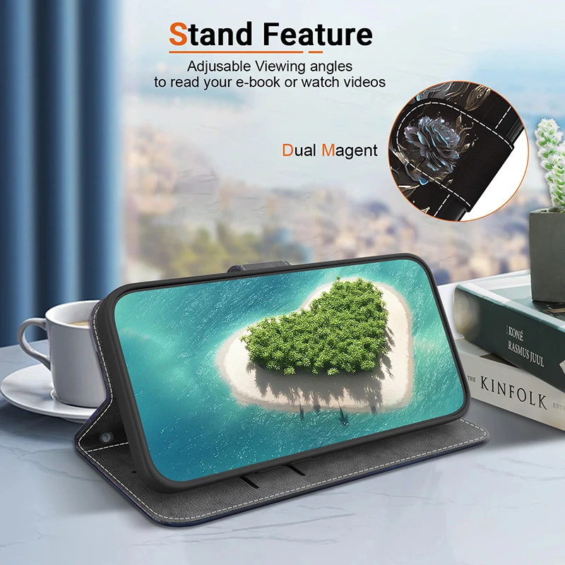 Stand Flip Painted Pattern Wallet Case