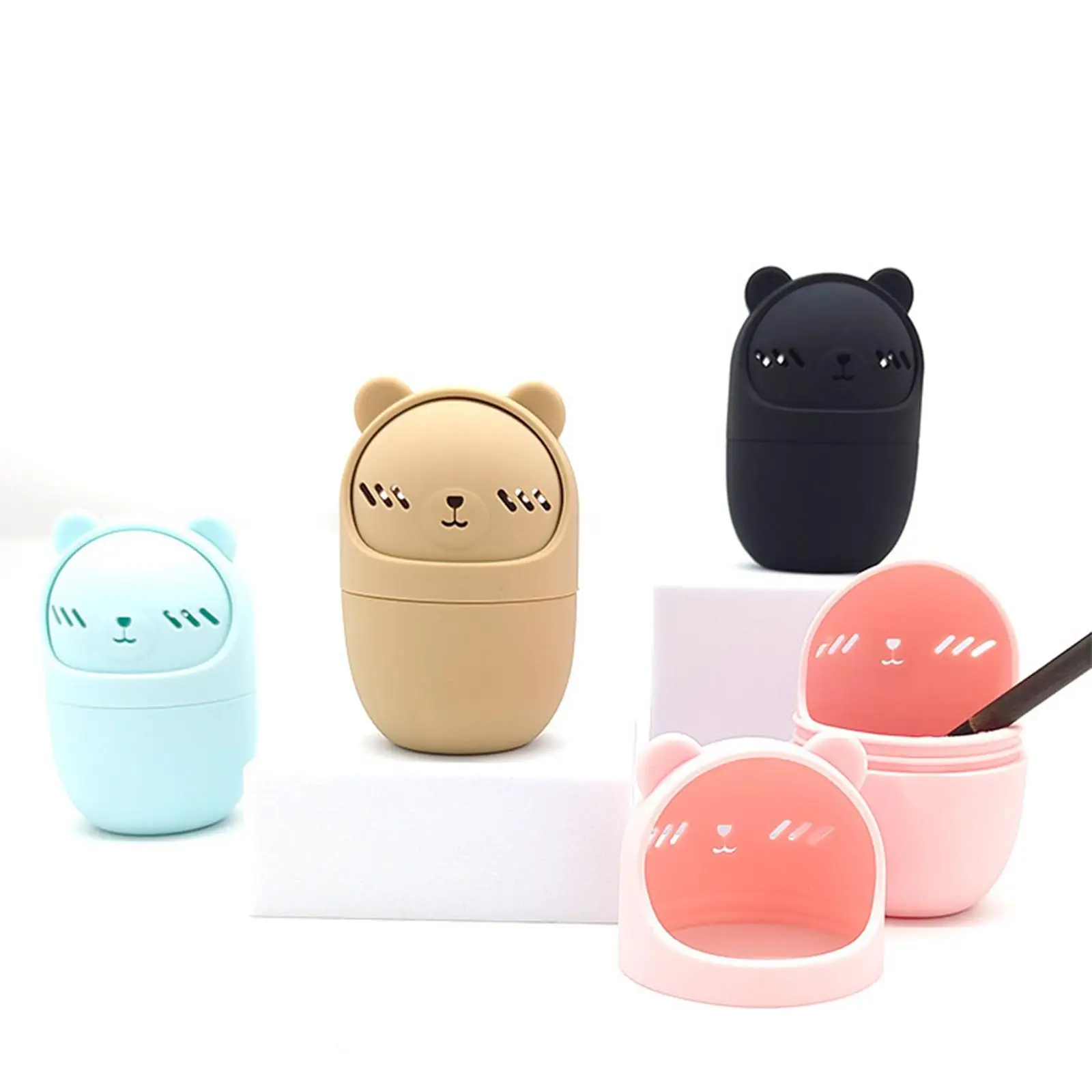 화장품 스펀지 홀더 휴대용 방진 실리콘 박스 (메이크업 에그 및 뷰티 액세서리용 통풍 기능 포함)