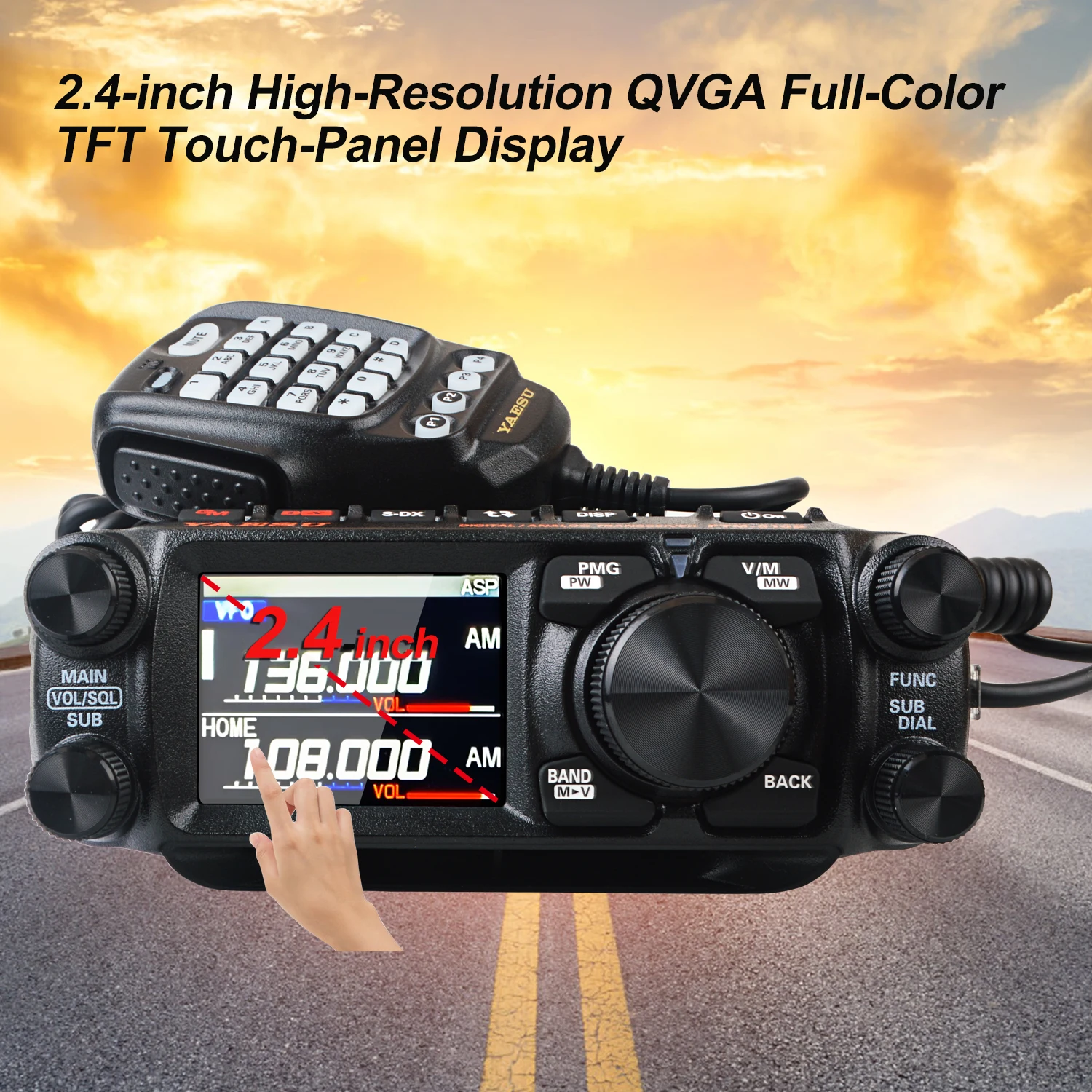 Yaesu FTM-510D ASP Transceptor Móvel VHF/UHF 55W C4FM Digital