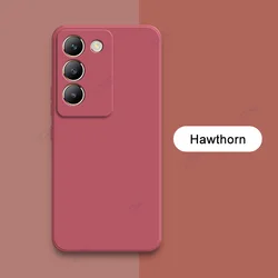 Luxury Dual Layer Silicone Armor Phone Case with Lens Protection for VIVO V30 Lite 4G (Hawthorn)