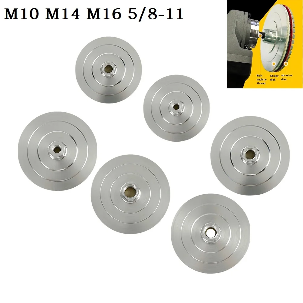 1pc 3/4 Inch Backer Pad Diamond Polishing Pad Aluminum Base Backing Holder M14 M10 M16 5/8-11 Power Tools Parts Lightweight mellow lightweight nf sunrise v1 2 dual drive extruder for upgrade aquila ender 3 v2 voron blv prusa 3d printer parts