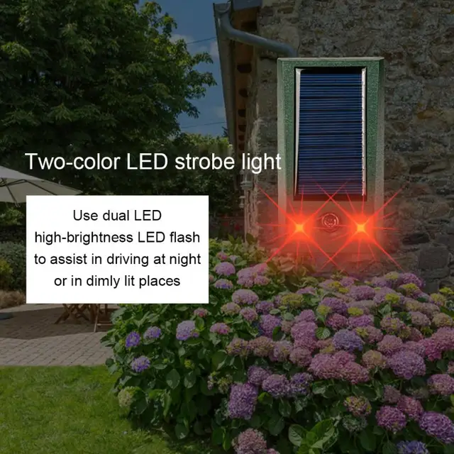 Xiaomi Napelemes Ultrahangos Elektronikus Madárriasztó Ip66 Vízálló Galamb Visszatartó Erõs Led Villogó Kártevõkert Vezérlés - Image 3