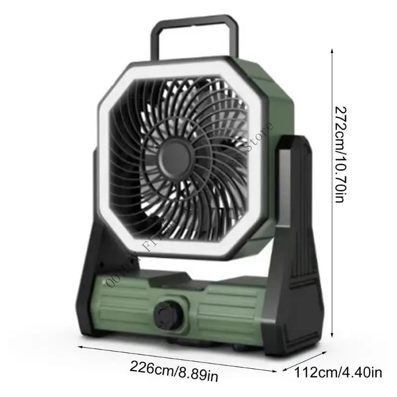 LED 빛 조용한 걸기를 가진 휴대용 팬 탁상용 팬 재충전용 20000mAh