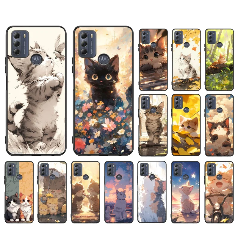 

Cat Phone Case For Moto G84 G22 G32 G42 G52 G62 G53 G72 G60 G60S G100 G10 G20 G30 G13 G50 G 5G G Pure