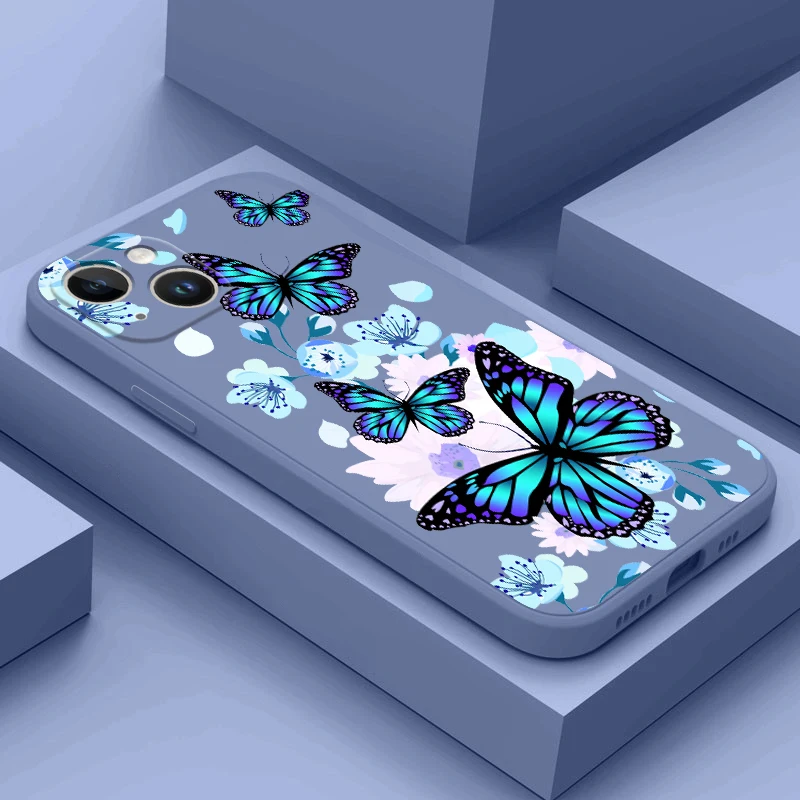 Case For Samsung Galaxy A40 A42 A50 A7 2018 A70 Phone Cover Soft Silicon flowers and butterflies