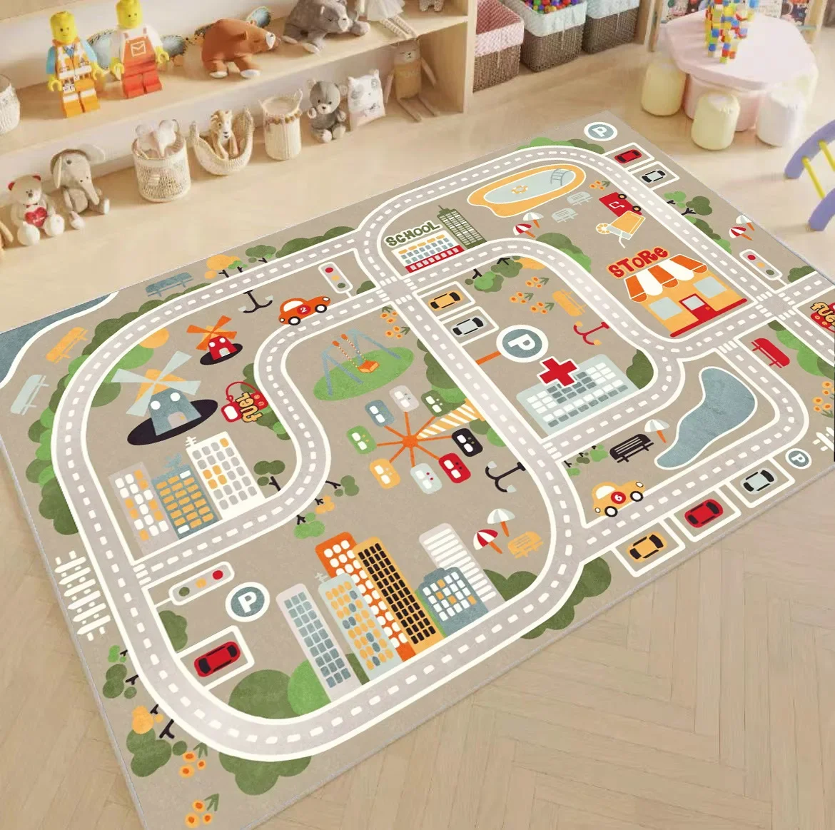 Cartoon Baby Crawling Play Mat Non-slip Foldable Floor Mat_voghion.com