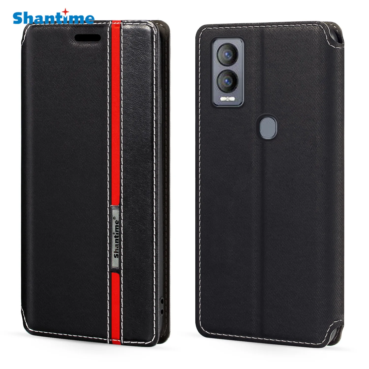 

For Cricket Magic 5G Case Fashion Multicolor Magnetic Closure Leather Flip Case Cover with Card Holder For AT&T Propel 5G