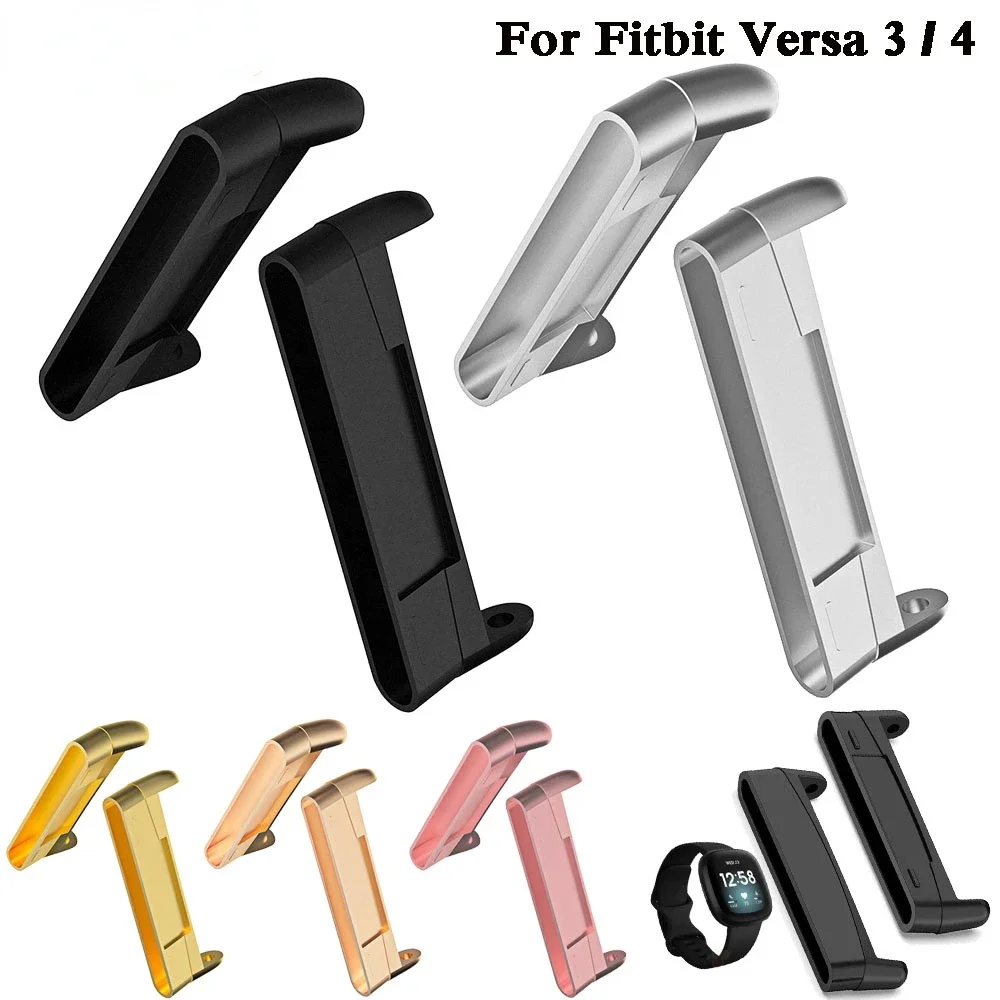 Miimall [Confezione da 2] Compatibile con Fitbit Versa 4/Versa 3/Sense 2/ Sense Watch Strap Connector, adattatore di ricambio in acciaio inox, leggero, sicuro, adattatore di connessione per orologio