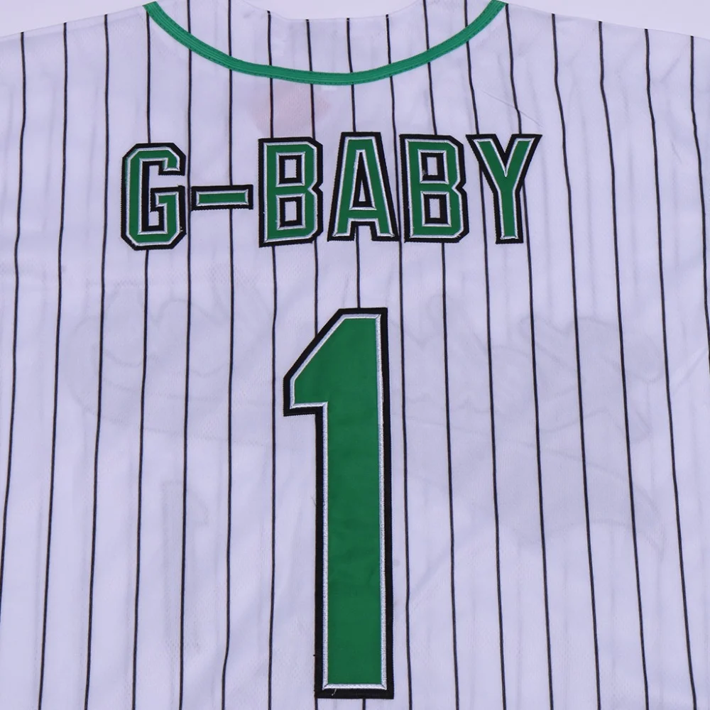 Double Stitched #1 G-Baby Kekambas The Movie White black Baseball Jerseys Mens