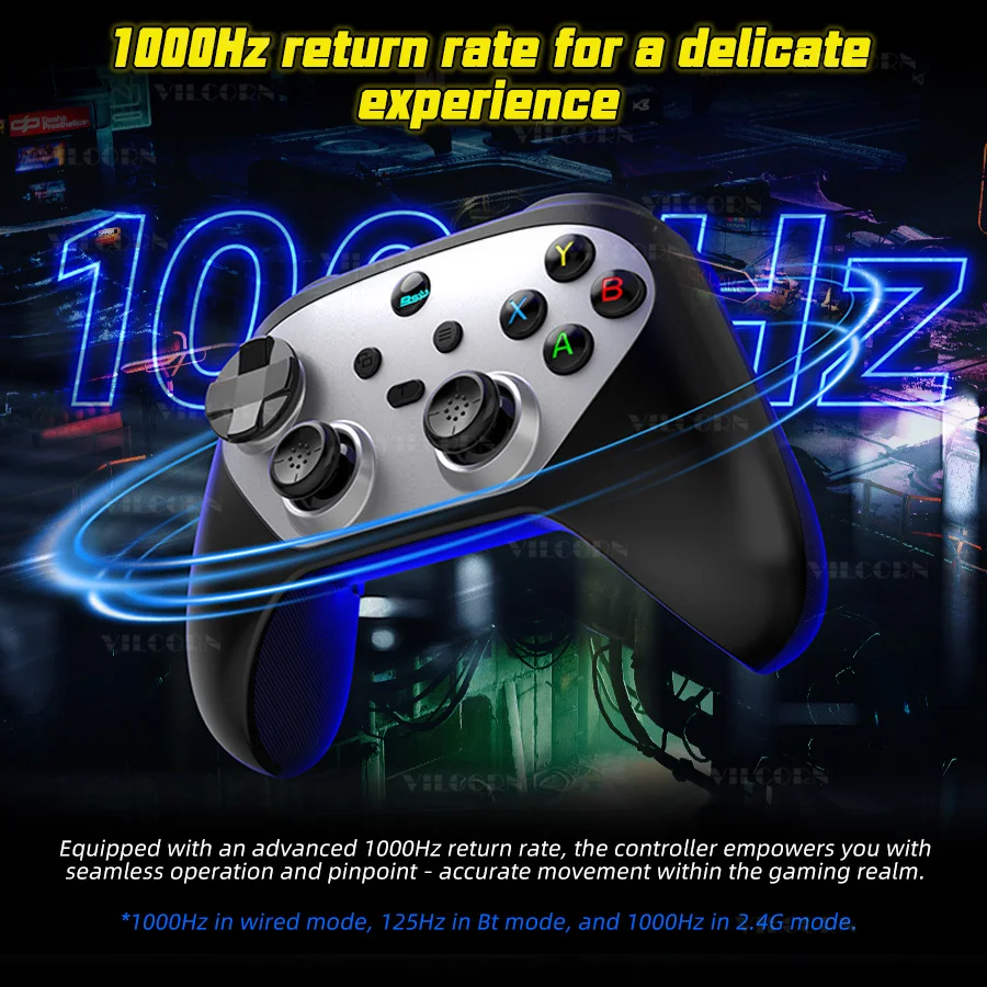 Wireless Mobile Game Controller 1000Hz Hall Joystick For Switch/PC