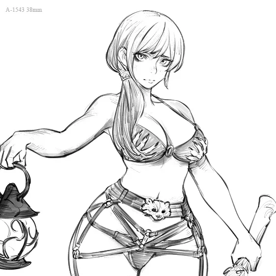 

38MM Resin model kits figure beauty colorless and self-assembled A-1543